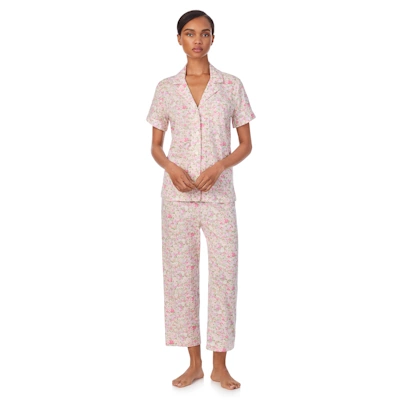 Ralph Lauren Classic Knit SS Notch Collar PJ Set ILN92406