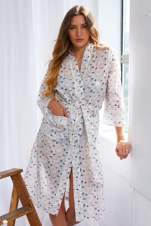 Cottonreal Fallon L/Sleeve Kimono Wrap
