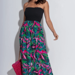 Pour Moi Emma Strapless Shirred Bodice Maxi Beach Dress 91130