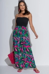 Pour Moi Emma Strapless Shirred Bodice Maxi Beach Dress 91130