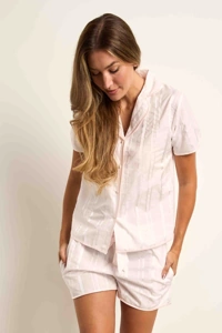 Cottonreal SuperVoile S/Slv Revere Shortie PJ Set CRD6070/D