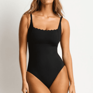 Sea Level Scalloped Square Neck Bralette Swimsuit SL1481SC